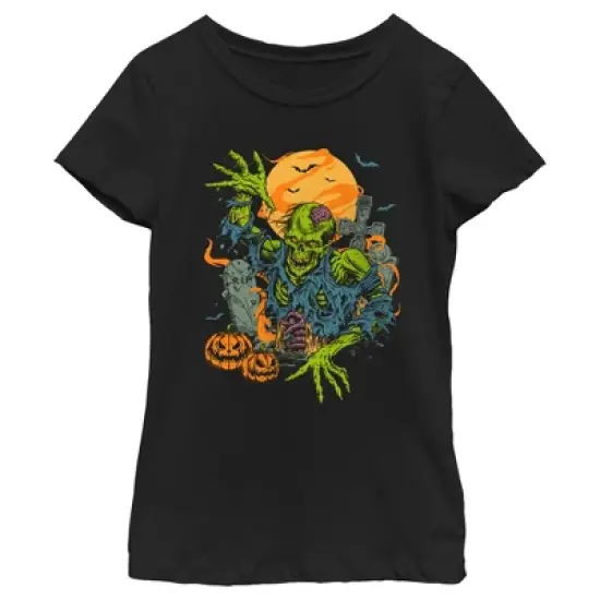 Girl's Lost Gods Halloween Zombie Scene T-Shirt image {3}