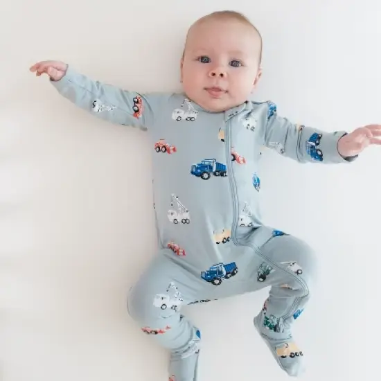 Zippered Footie in Construction image {3}