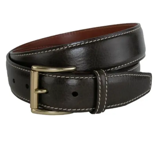 CrookhornDavis Men's Mignon Garrison Grain Calfskin Feather Edge Belt image {4}