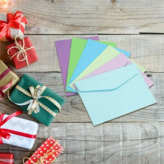 Unique Bargains Greeting Note Party Blank Small Items Storage Business Card Holder Mini Envelopes image {5}