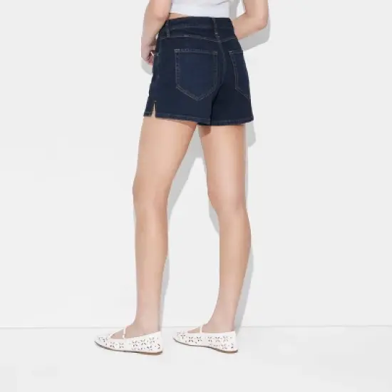 Women's Foundational Curvy Heritage Denim Shorts - Wild Fable&trade; Dark Wash image {2}