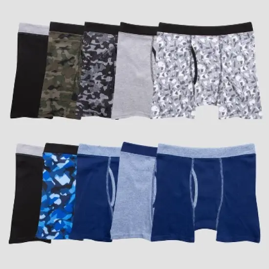 Hanes Boys' 10pk Camo Soft Comfort Boxer Briefs - Colors May Vary image {4}