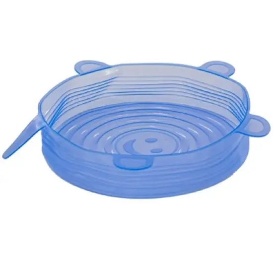 5 Star Super Deals Silicone Stretch Food Lids 24 Rectangular Pack - Reusable Leak-Proof Containers Covers for Fresh Food Storage & Plastic Containers image {6}