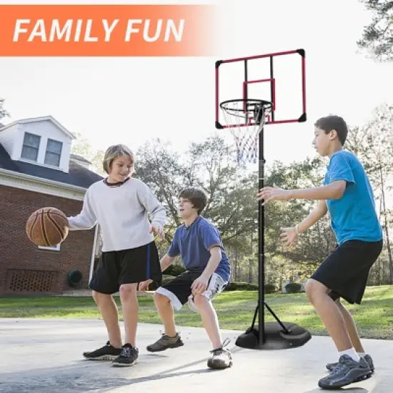 Dexmalle  32'' Backboard In/outdoor Adjustable Height Basketball Hoop System image {6}