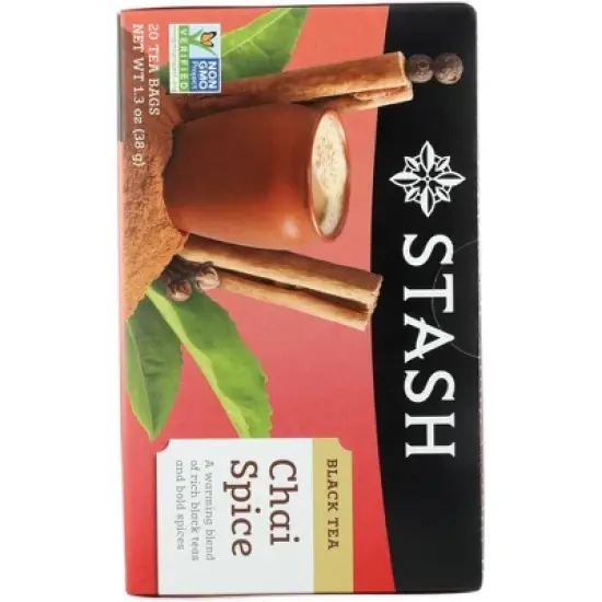 Stash Tea Chai Black Double Spice Tea - Case of 6/20 Bags image {2}