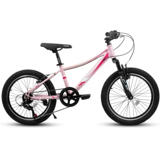 INFURNIC Bicycles 20 Inch Kids Bike with 7 Speeds and Shock Absorbing Fork for Outdoor Adventures, Pink, 55.9"*21.2"*31.5" image {2}