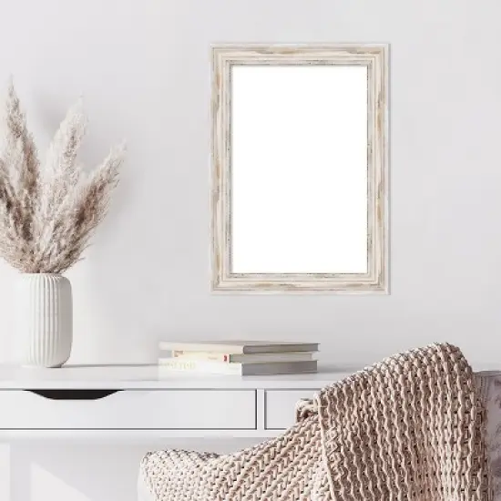 Amanti Art Alexandria White Wash Narrow Framed Dry Erase Magnetic Board image {7}