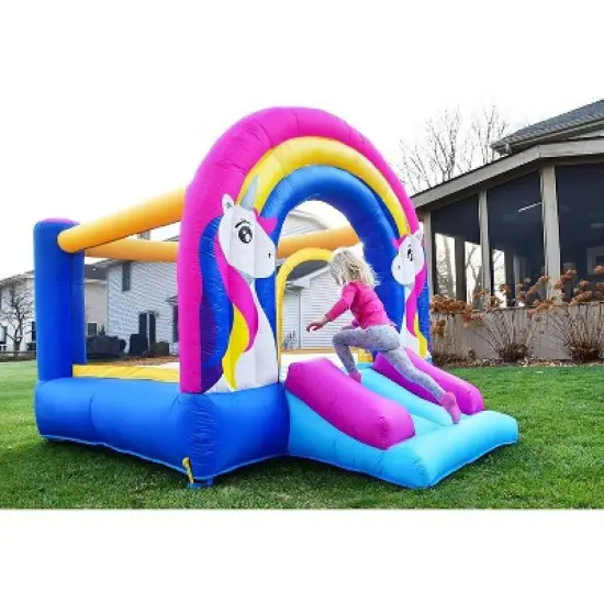 Bounceland Rainbow Unicorn Bounce House image {3}