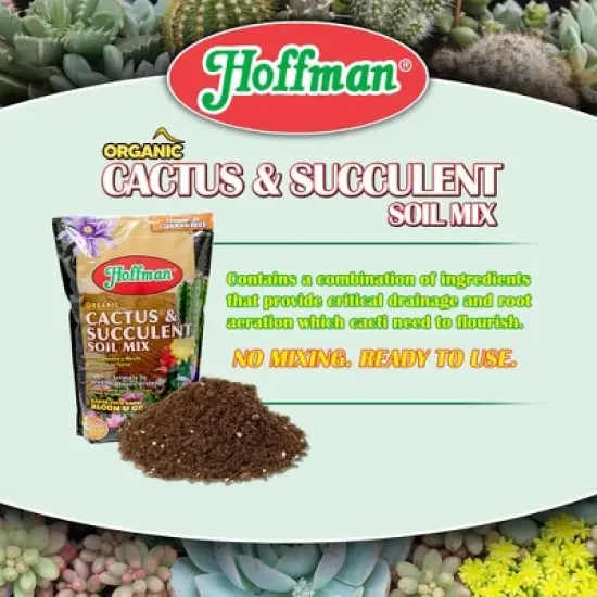 Hoffman Organic Cactus and Succulent Soil Mix to Provide Proper Drainage and Improve Growth in Cacti image {2}