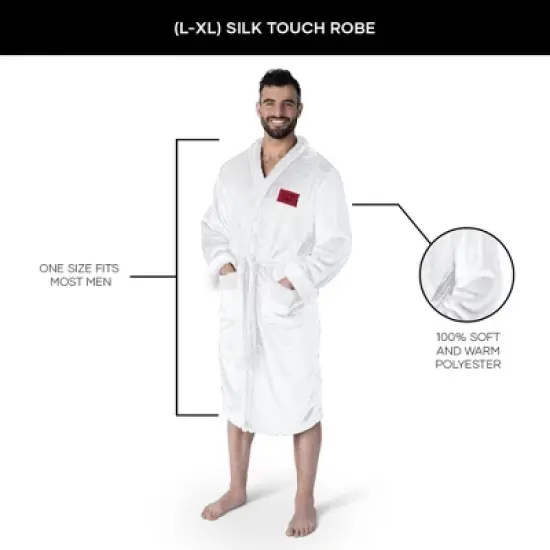 NCAA Arkansas Razorbacks White Out Silk Touch Robe Large/XLarge image {4}