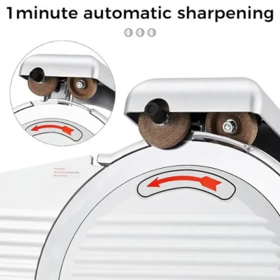 Commercial 10" Electric Meat Slicer Blade 240W Deli Food Cheese Cutter Semi-Auto image {6}