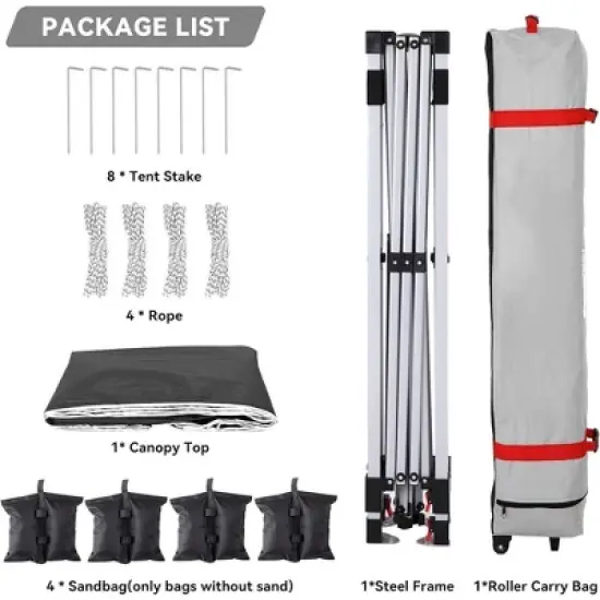 Foldable Canopy Wind Tunnel Tent,Portable Pop Up Patio Tent, Outdoor Tent 10 x 10 ft,Waterproof Windproof UV Proof, Stall Tent with Hand Bag, Black image {1}