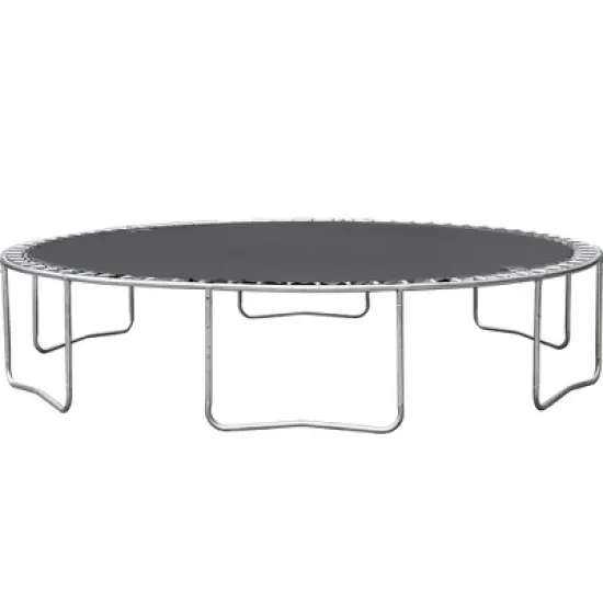 QingMoon 14FT Powder-Coated Advanced Trampoline Outdoor With Basketball Hoop,Inflator,Ladder,Outer Safety Enclosure Duty for Kids and Adults image {3}