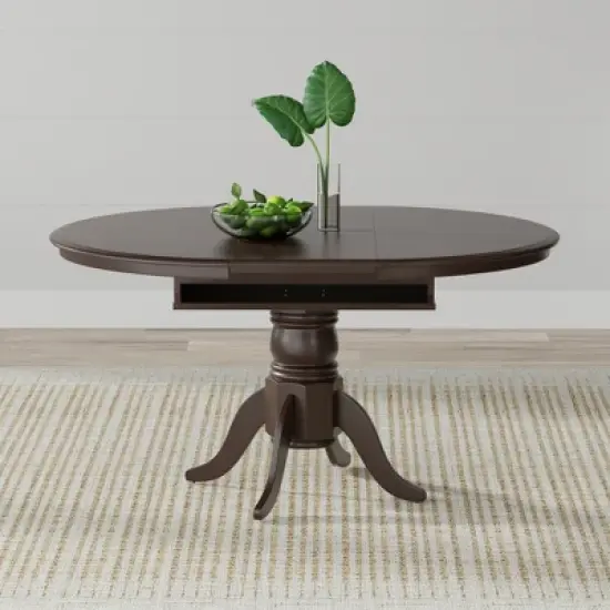 Glenwillow Home Oval Butterfly Leaf Dining Table + Cross Back Dining Chairs Dining Set image {1}