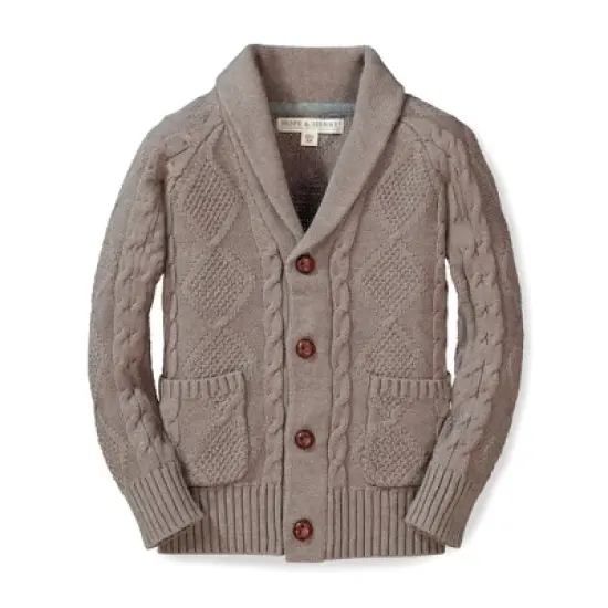 Hope & Henry Boys' Shawl Collar Cardigan, Infant image {6}