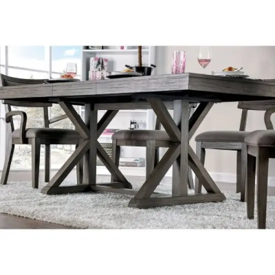 78" Rawlins Rectangular Extendable Dining Table Gray - HOMES: Inside + Out image {3}
