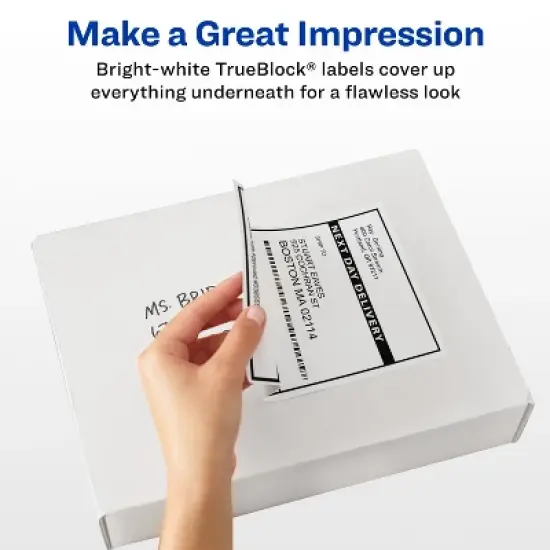 Avery TrueBlock Shipping Labels, Sure Feed Technology, Permanent Adhesive, 2" x 4", 250 Labels (6427) image {2}