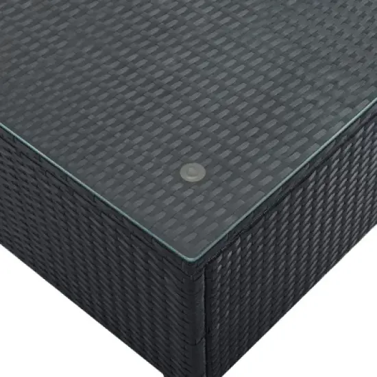 8PCS Patio PE Rattan Conversation Set, Outdoor Wicker Sectional Sofa with Table and Cushions-ModernLuxe image {13}