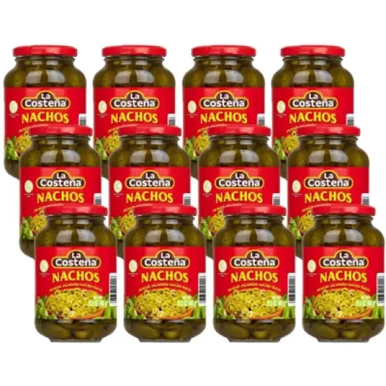 La Costena Nachos Pickled Jalapeno Nacho Slices - 12 pack, 15.5 oz image {4}