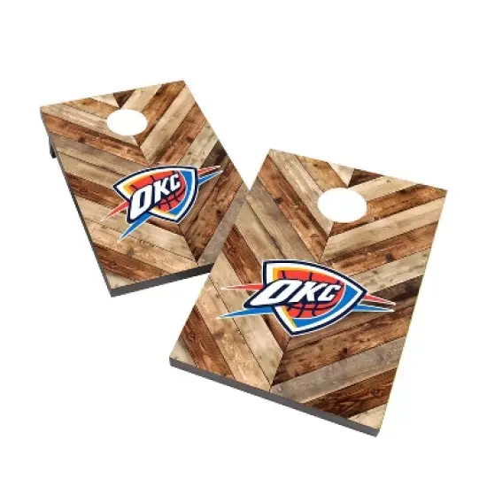 NBA Oklahoma City Thunder 2'x3' Cornhole Bag Toss Game Set image {1}