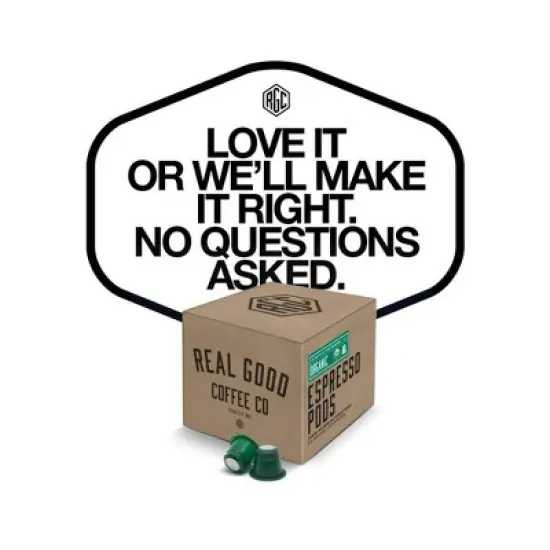Real Good Coffee Espresso Pods - Organic Espresso - Compatible with Nespresso Original Line Brewers - 72 Count image {3}