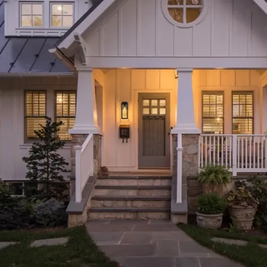 C Cattleya 14 in.1-Light Matte Black Outdoor Wall Lantern Sconce with Cylinder Clear Glass Shade(2-Pack) image {4}