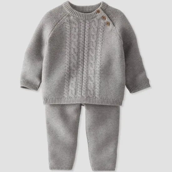 Little Planet by Carter&rsquo;s 2pc Baby Sweater Set - Gray image {4}