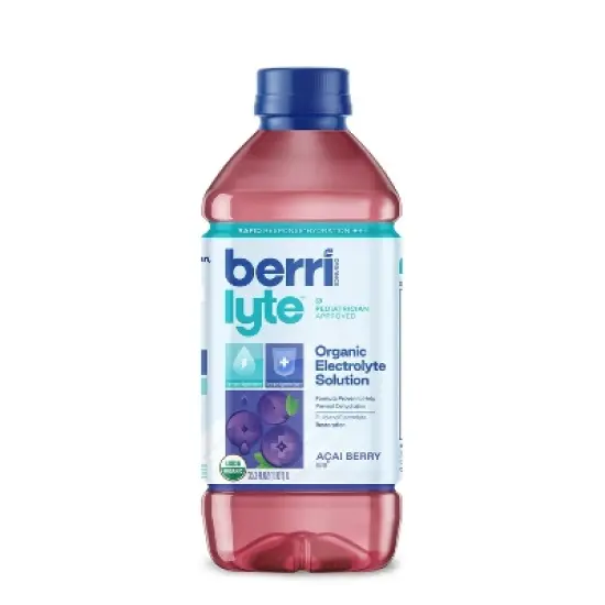 Berri Lyte Organic Plant-Based Electrolyte Drink Solution - Acai Berry - 33.81 fl oz image {11}