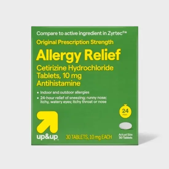 Cetirizine Hydrochloride Allergy Relief Tablets - up&up&trade; image {5}