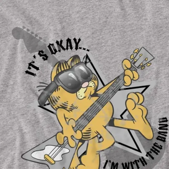 Toddler Boys' Garfield Im With the Band T-Shirt Athletic Heather image {2}