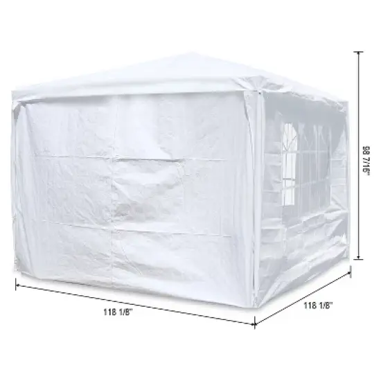 10'x10' Party Tent Commercial Gazebo Tent With 4 Removable Wall Window Zipper Door Portable Canopy Tent For Outdoor Event Wedding Party Bench image {6}