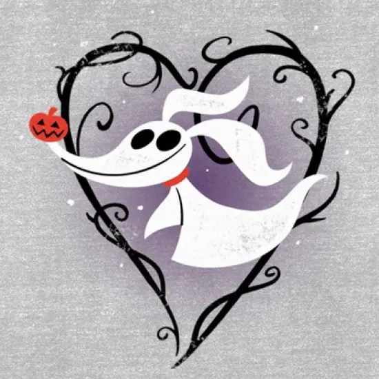 Women's The Nightmare Before Christmas Distressed Heart Zero T-Shirt image {1}