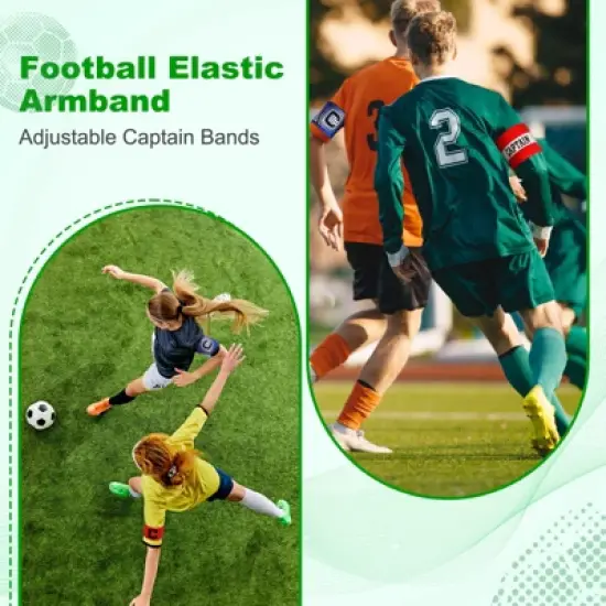 Unique Bargains Nylon Elastic Soccer Protective Captain Armband for Team Training 6 Pcs image {4}