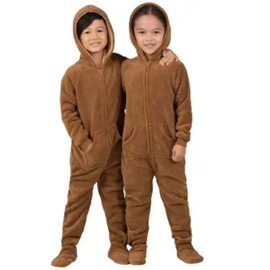 Footed Pajamas - Teddy Bear Toddler Hoodie Chenille Onesie image {4}