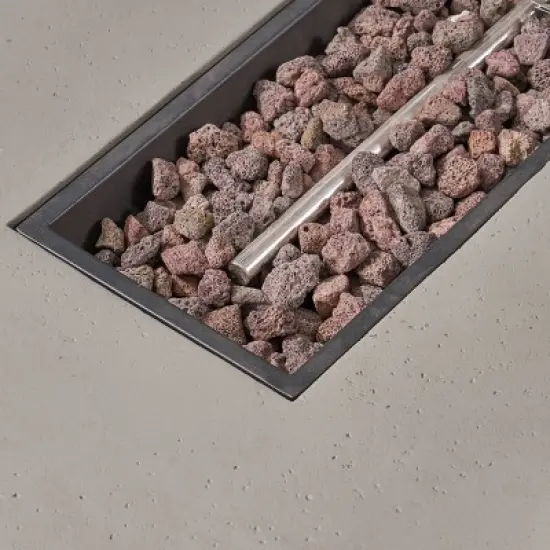 Augusta 5pc Wood & Wicker Chat Set with Fire Pit - Natural/Gray/Light Gray - Christopher Knight Home image {7}