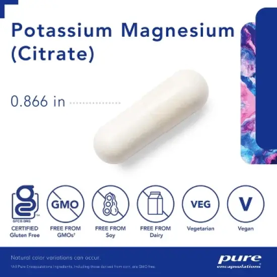 Pure Encapsulations Potassium Magnesium (Citrate) - for Heart Health & Bone Mineralization* - Optimal Absorption - Gluten Free & Non-GMO - 180 Caps image {2}