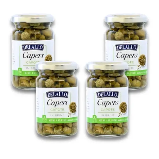 DeLallo Capote Capers in Brine, 4 oz Jar, (4 Pack) image {5}