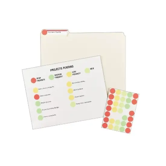 Avery Removable Labels 3/4" Round 1008/PK Neon AST 05474 image {2}