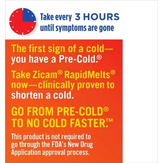 Zicam Cold Remedy Rapid Melts Tablet Lemon Lime, 25 Count image {2}