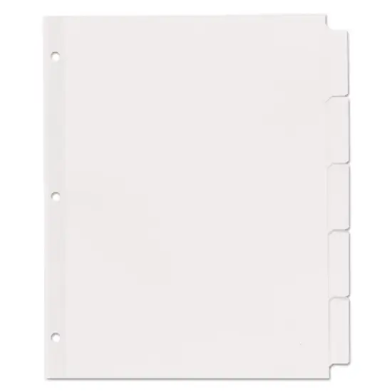 Avery Print & Apply Clear Label Dividers w/White Tabs 5-Tab Letter 5 Sets 11492 image {2}