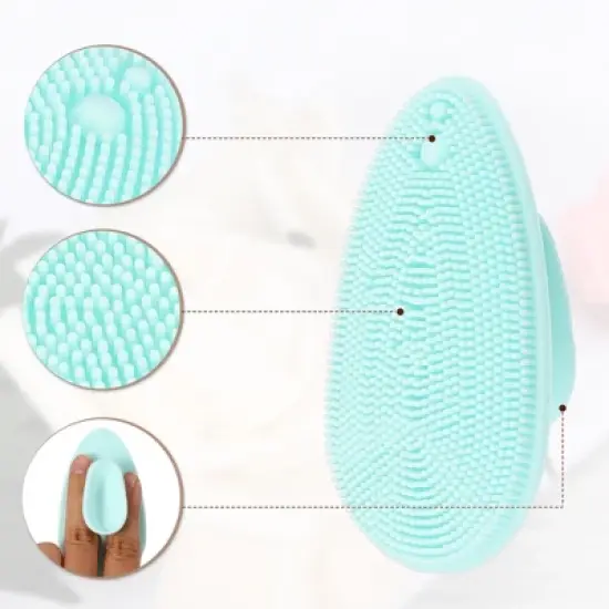 Unique Bargains Silicone Soft Face Scrub Cleansing Brush 3.15"x1.85"x1.14" 1 Pc image {3}