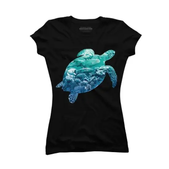 Junior's Design By Humans Ocean Life By Dinny T-Shirt image {3}
