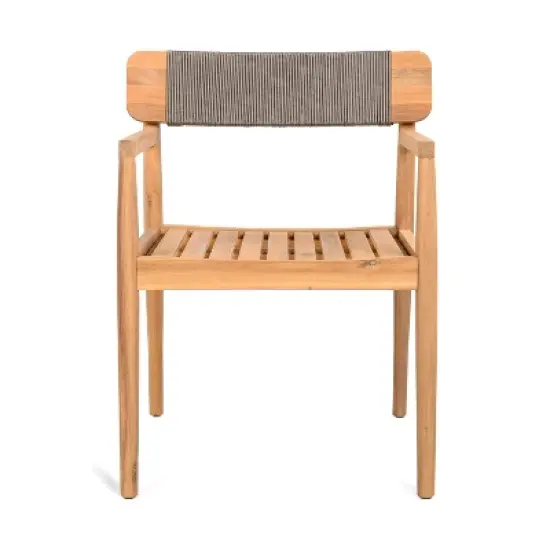 Christopher Knight Home Sett Rustic 5 Piece Patio Acacia Wood Dining Set image {4}