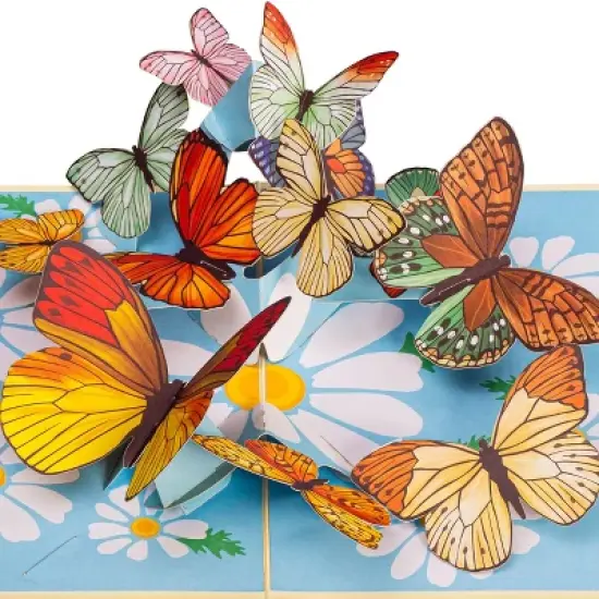 Pop of Art by Paper Love 3D Spring Butterflies, 5" x 7" Cover - Includes Envelope and Note Card image {5}