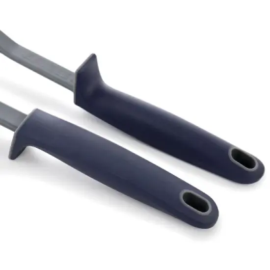 Oster Bluemarine 2 Piece Ladle and Pasta Server Utensil Set in Navy Blue image {1}