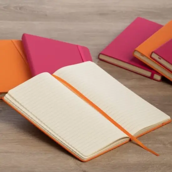Simply Genius A5 Lined Notebooks with Hardcover - College Ruled Notebook - 192 pages, 5.7" x 8.4" (Orange, 4 Pack) image {6}