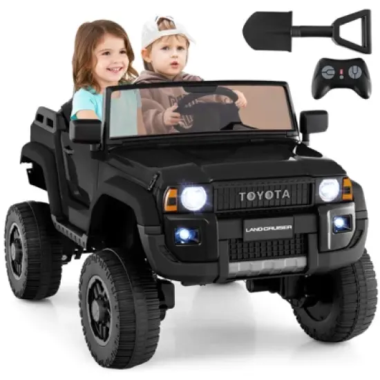 Costway 24V 2 Seater Ride on Car for Kids Licensed Toyota LC250 Ride on Truck with Remote Black/Gray/Navy/Pink/Red image {9}