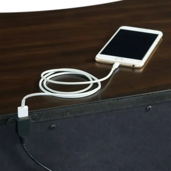 Serena 3 Drawer Nightstand with USB Ports Espresso - Picket House Furnishings image {6}