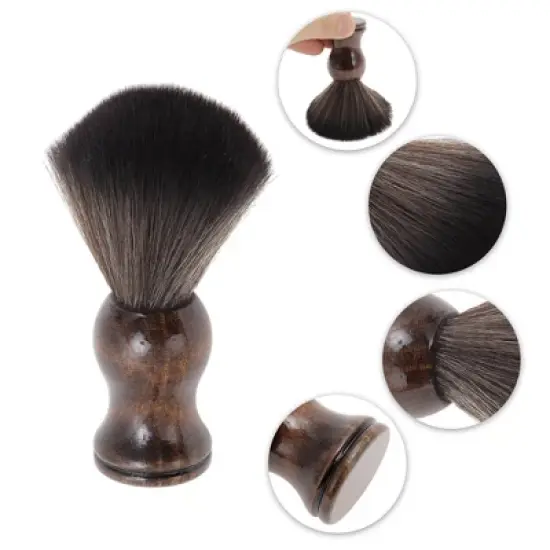 Unique Bargains Durable Shaving Brush 4.25"x1.3" Brown 1 Pc image {2}
