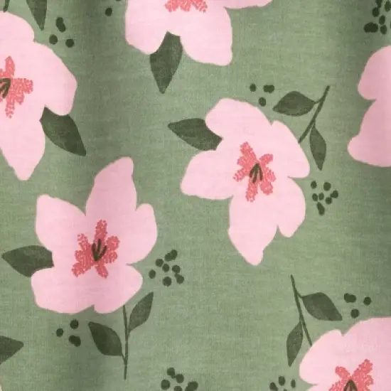 Carter's Just One You&reg; Baby Girls' 2pc Floral Top & Bottom Set - Green image {1}